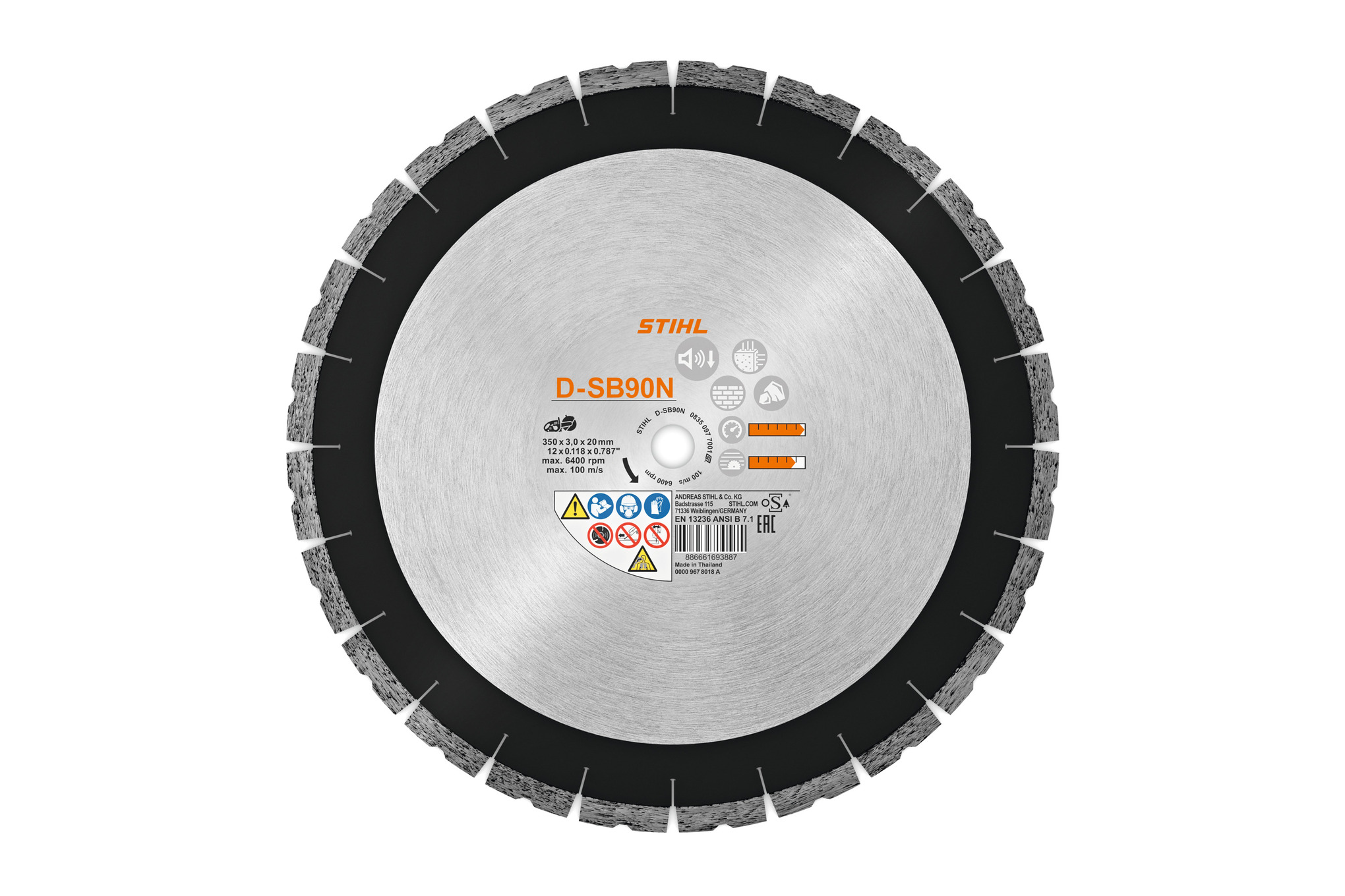 Disque à découper diamanté D-SB90N, Ø 300 mm