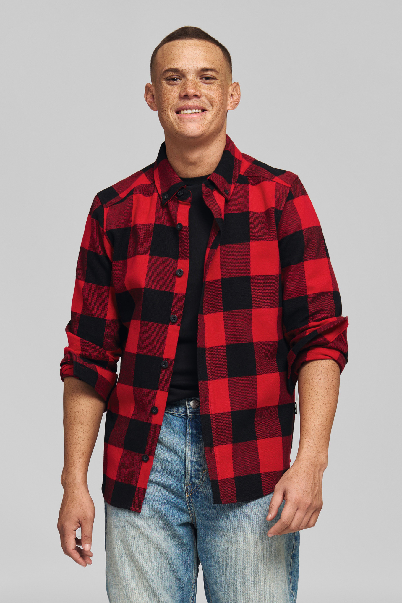 Chemise PLAID RED BLACK Unisexe