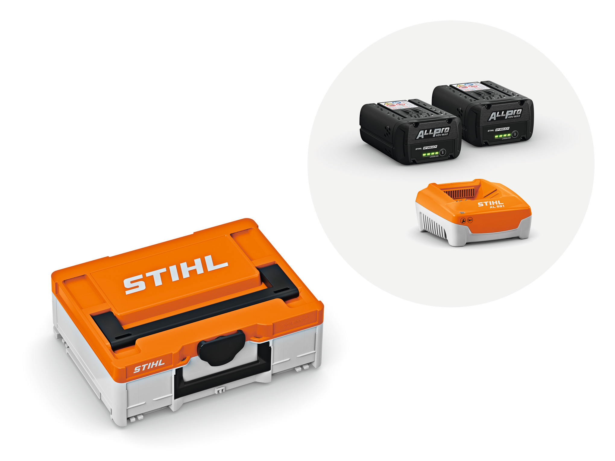 Power Box S avec 2x batterie AP 300.0 P et chargeur AL 501