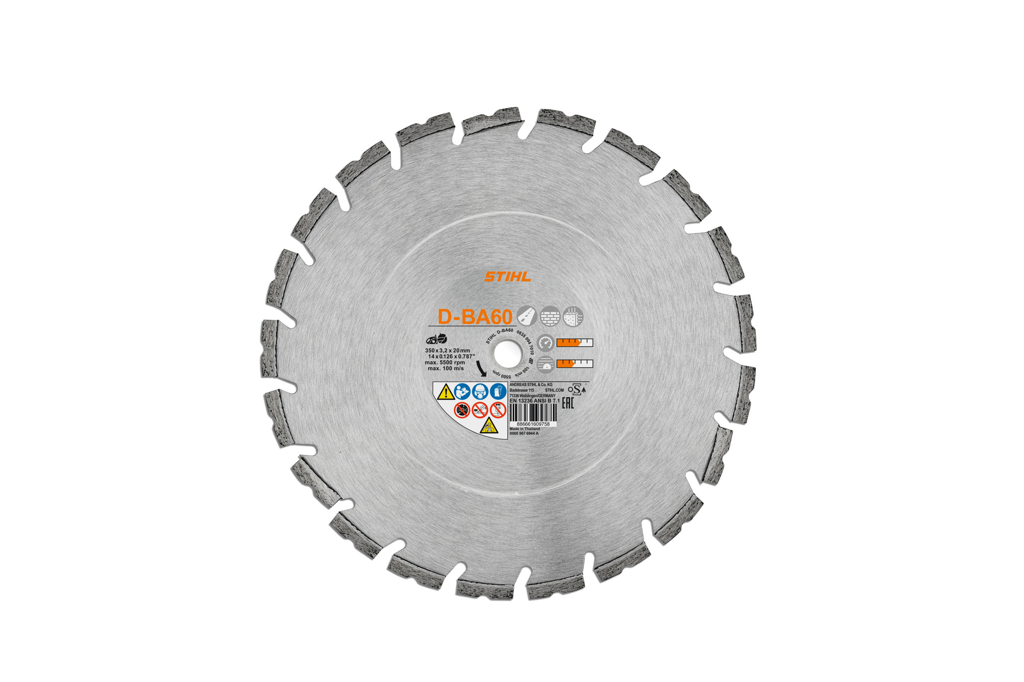 Disque à découper diamanté D-BA60, Ø 300 mm