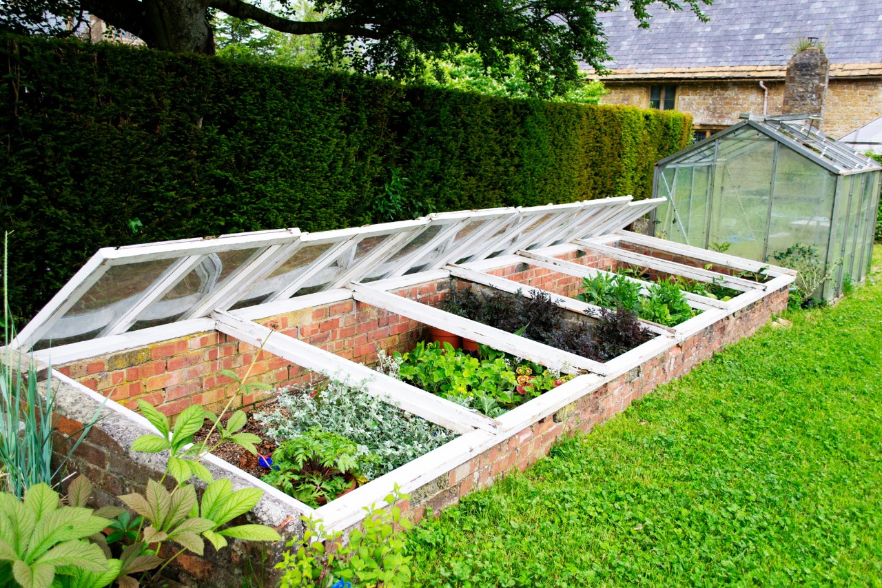 Un châssis de jardin de propre conception dans un jardin