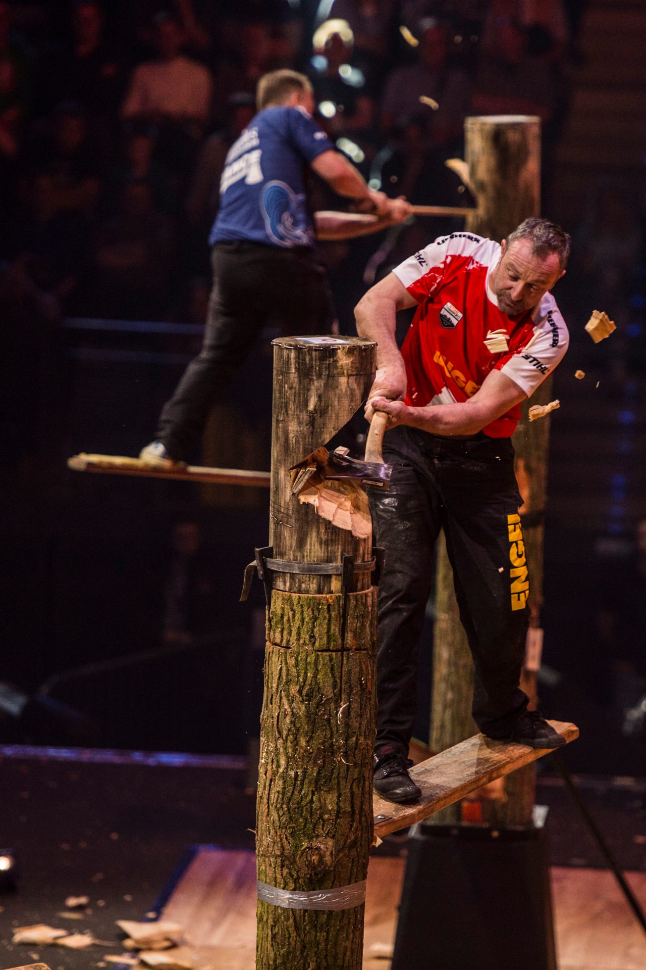 Discipline du springboard lors d'un événement TIMBERSPORTS®.